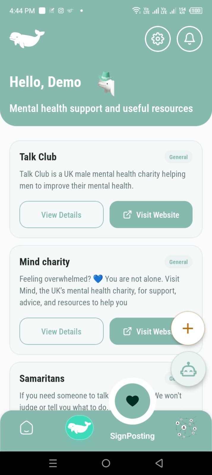 Meetup screen